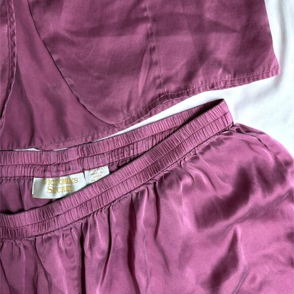 Victoria's Secret VTG 100% Silk Pajama Set - Picture 1 of 5
